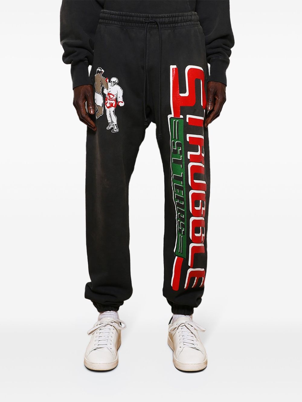 logo-print cotton track pants - 3