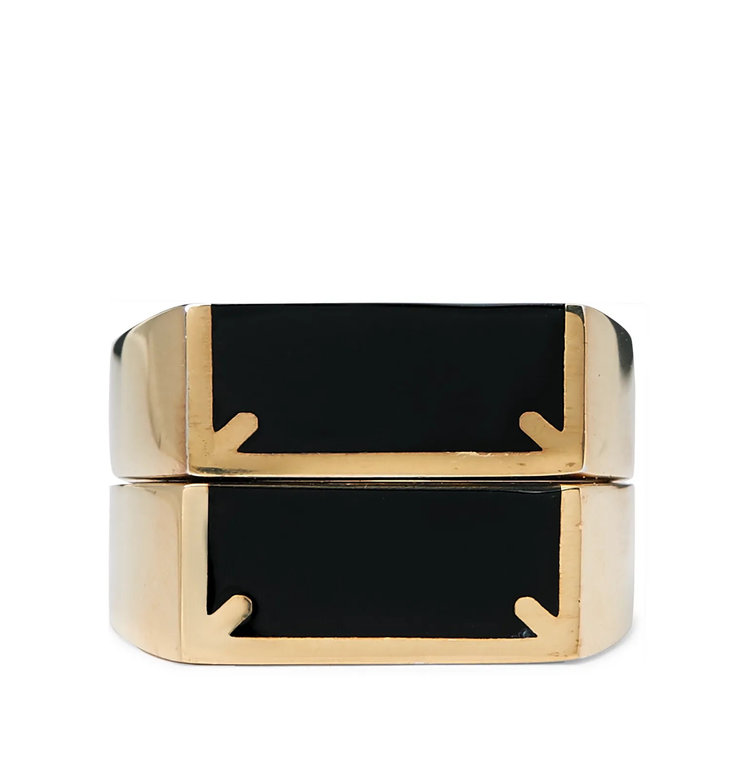 Set of Two Gold-Tone and Enamel Rings - 4