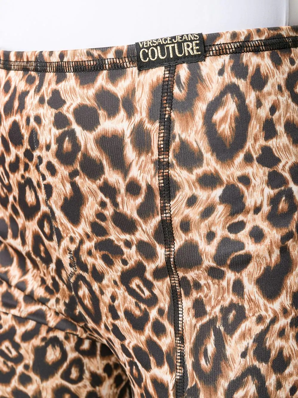 leopard print flared trousers  - 5