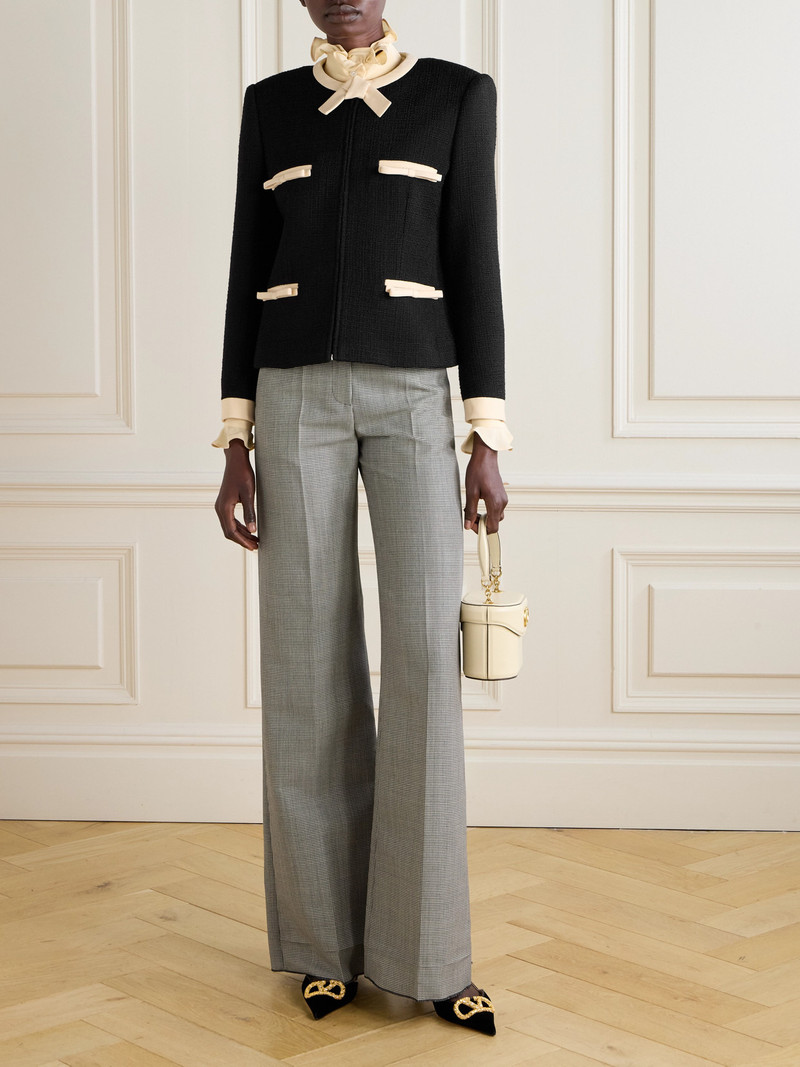 Valentino Bow-detailed Wool-blend Tweed Jacket outlook