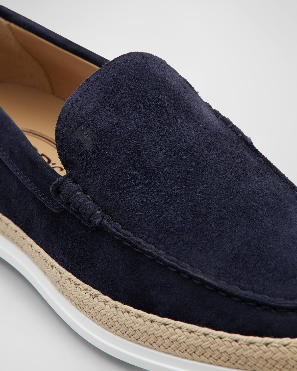 Men's Pantofola Gomma Rafia TV Suede Loafers - 4
