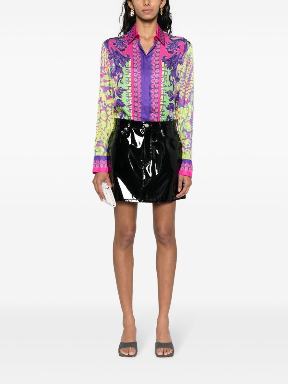 graphic-print long-sleeve shirt - 2