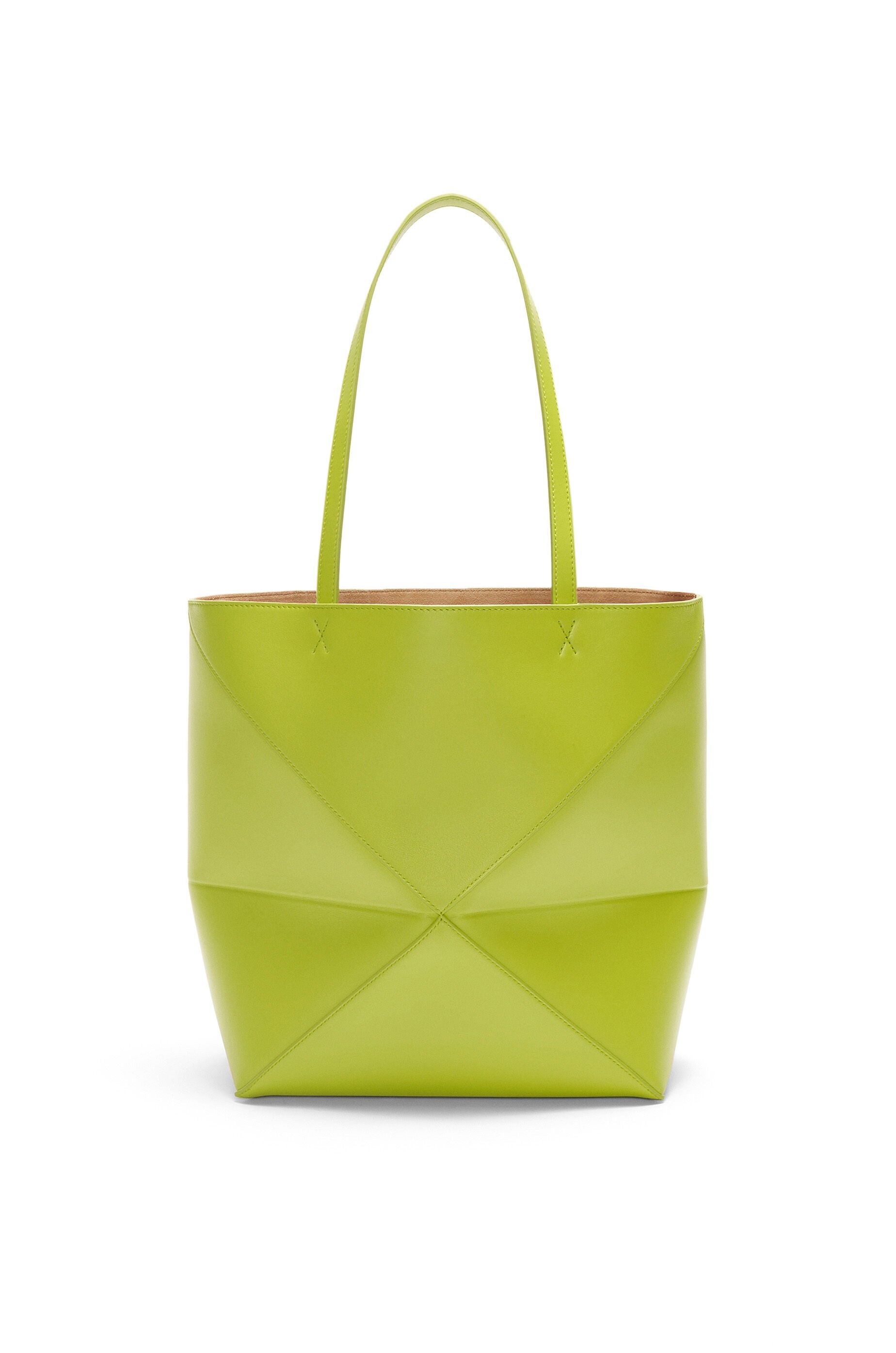 Puzzle Fold Tote in shiny calfskin - 7