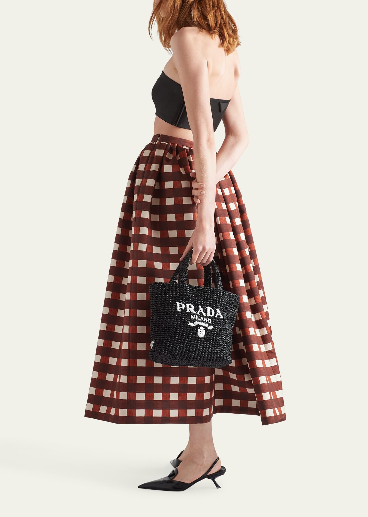 Medium Monogram Raffia Tote Bag - 5