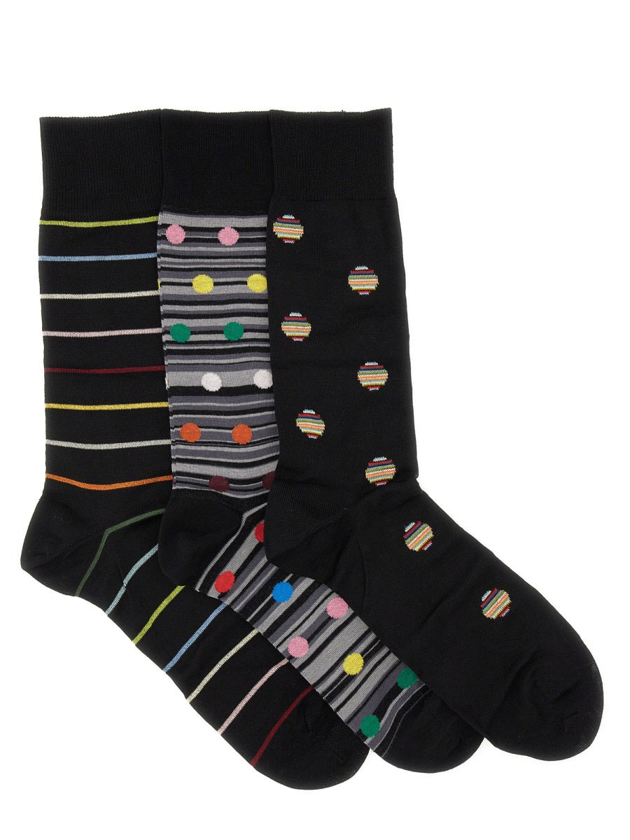 Paul Smith Men Set Of Three Socks - 1