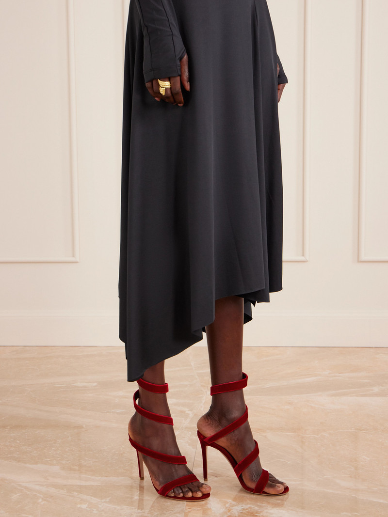 Gianvito Rossi Opera Velvet Sandals outlook