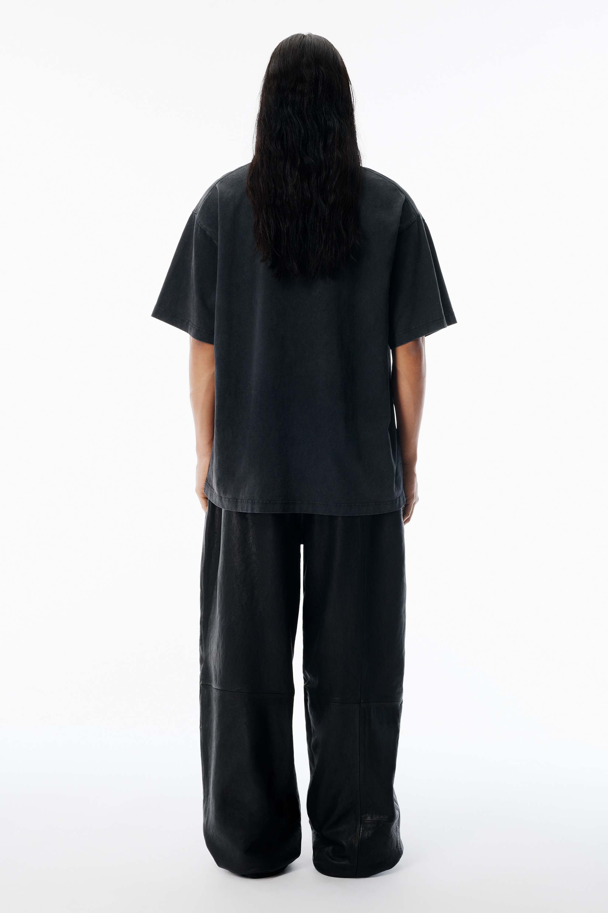 Black Sunfade-Effect Wash Jersey Tee - 4