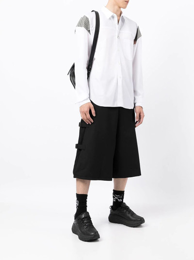 Comme des Garçons Homme Plus Cotton Broad X Wool Houndstoot Shirt outlook