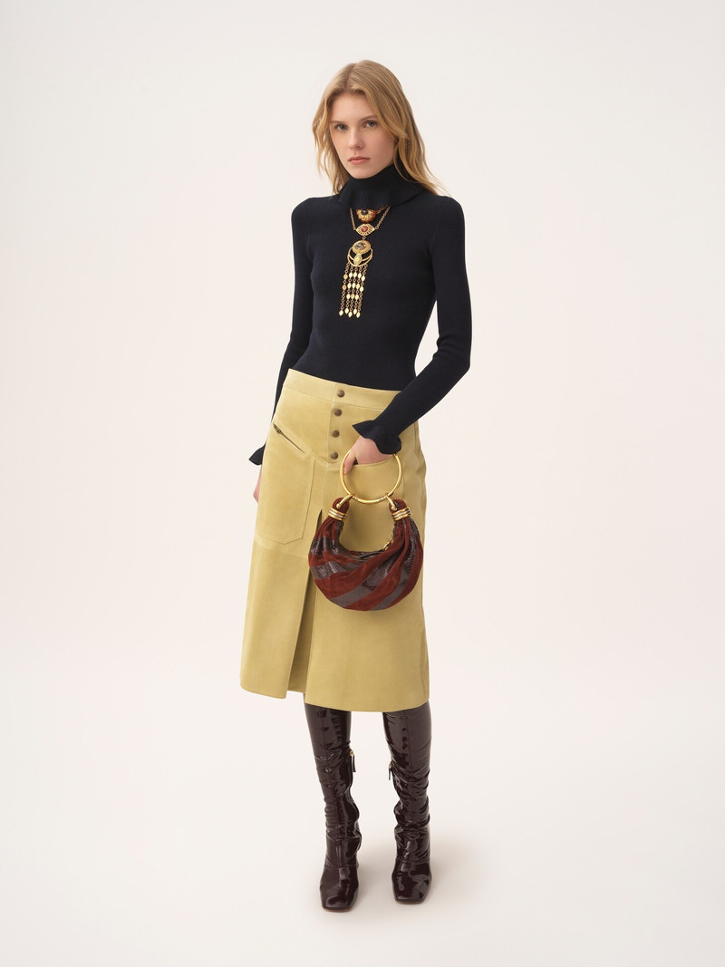 Chloé KNEE-LENGTH SKIRT IN SUEDE outlook