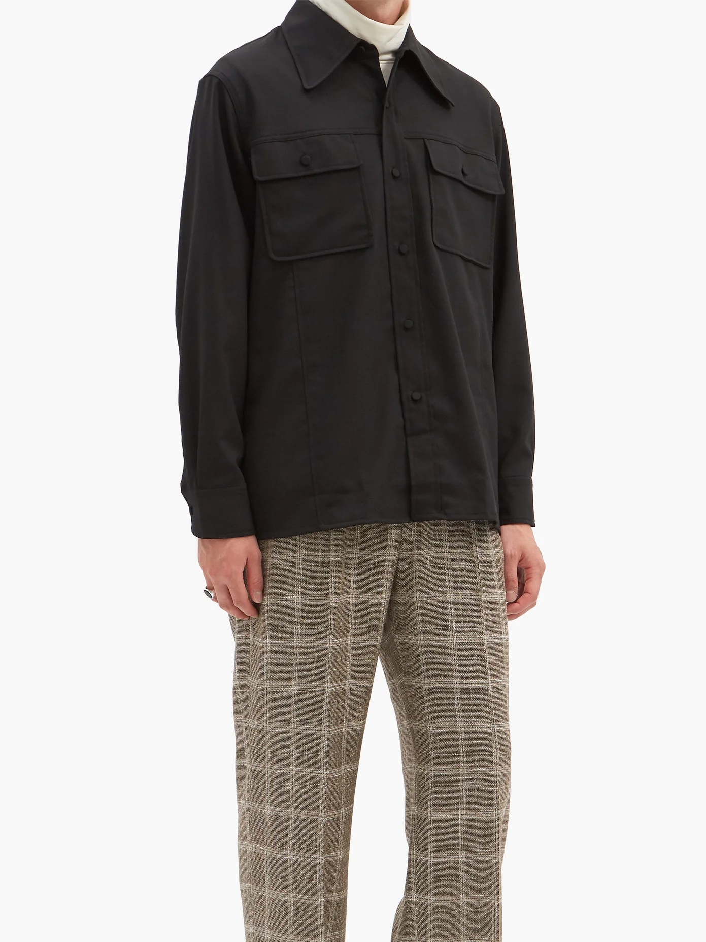 Soul Frontiere crepe overshirt - 2