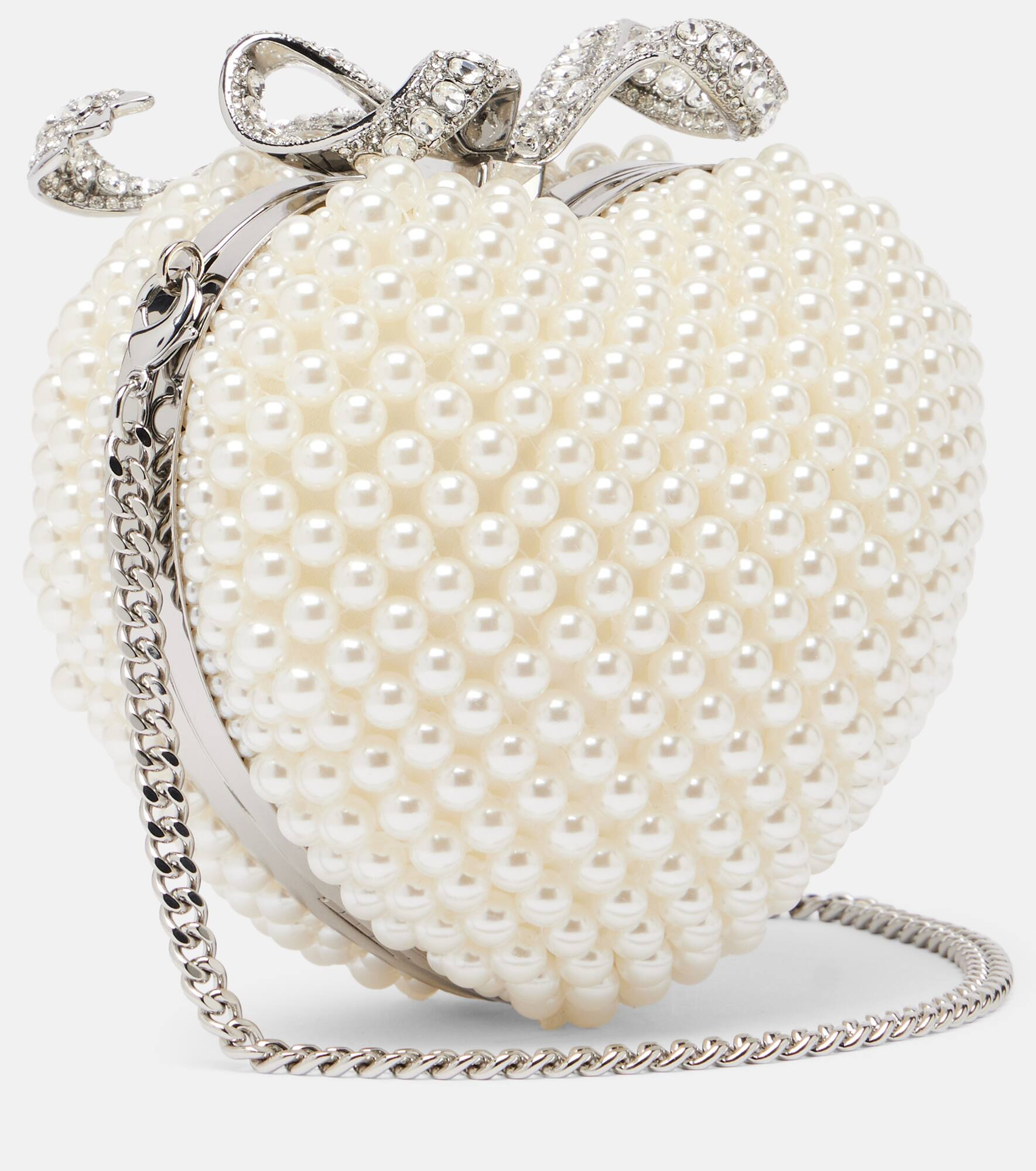 Heart Mini faux pearls-embellished clutch - 4