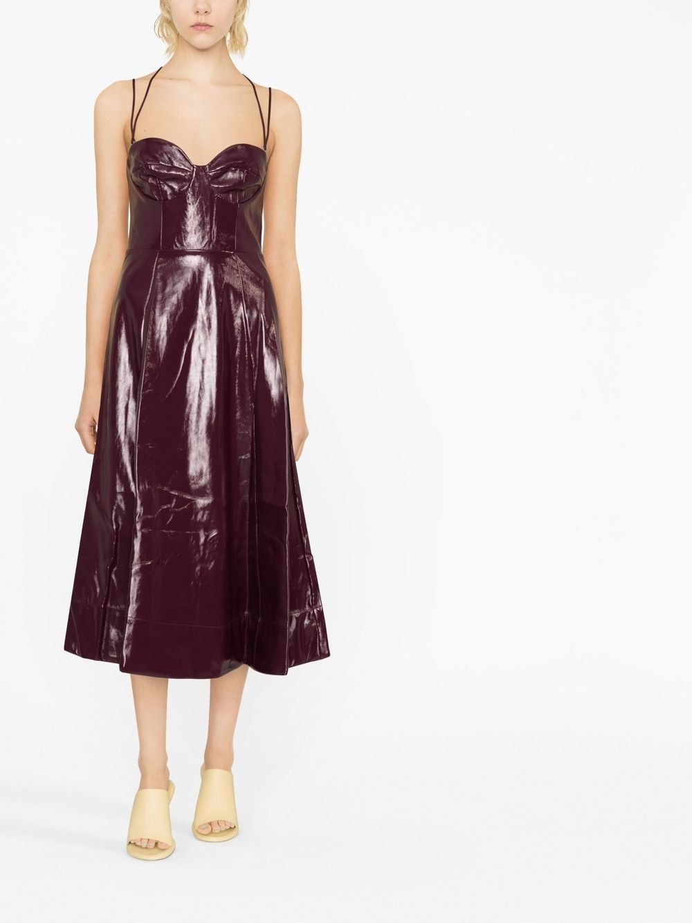 Abstract faux-leather dress - 2