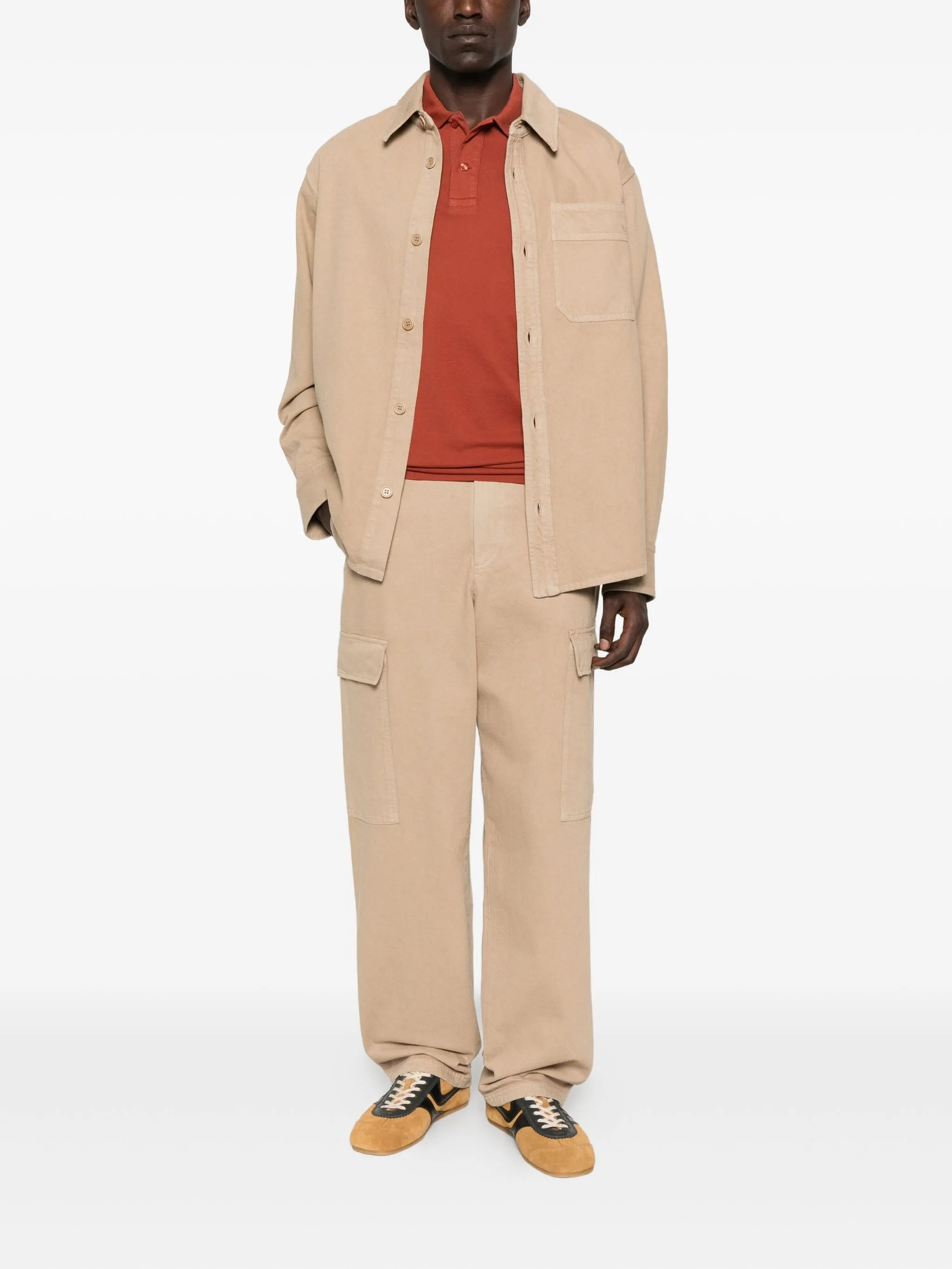 A.p.c. Cotton Cargo Trousers - 3