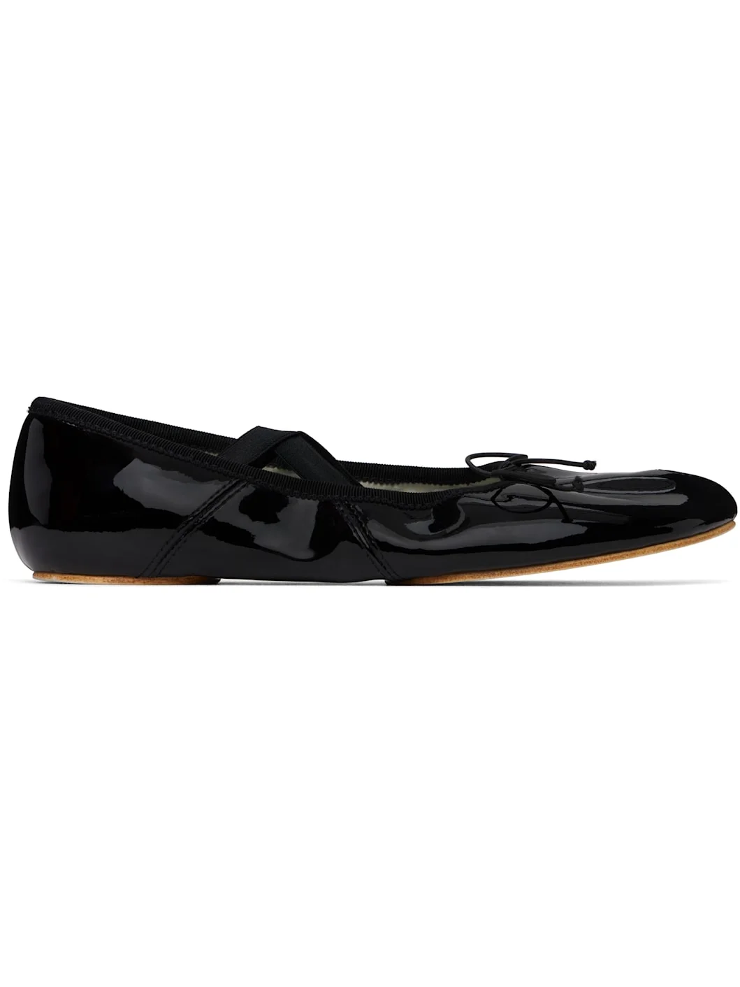 Black Mary Jane Bow Ballerina Flats - 1