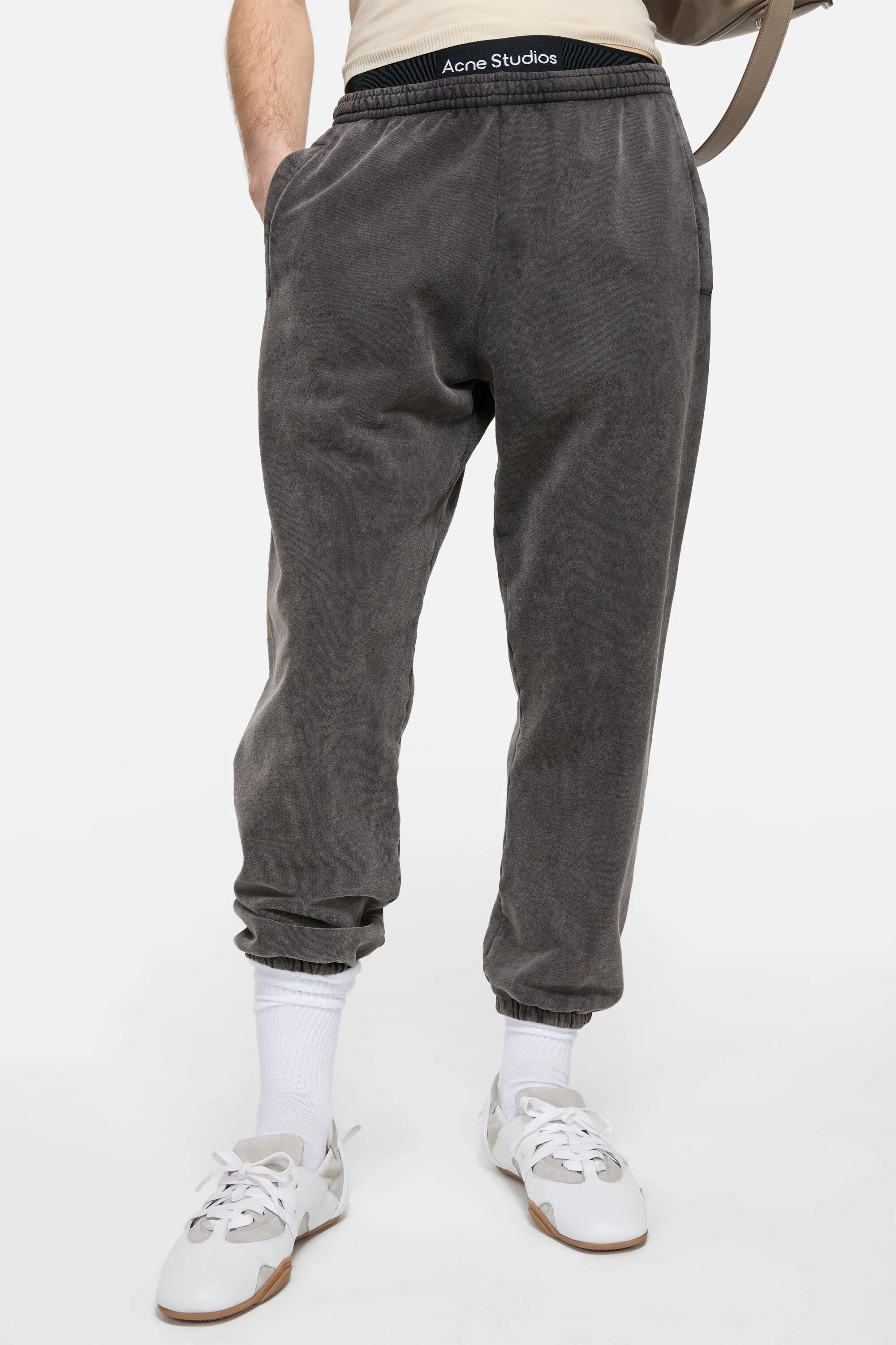 Cotton sweatpants - Faded black - 4