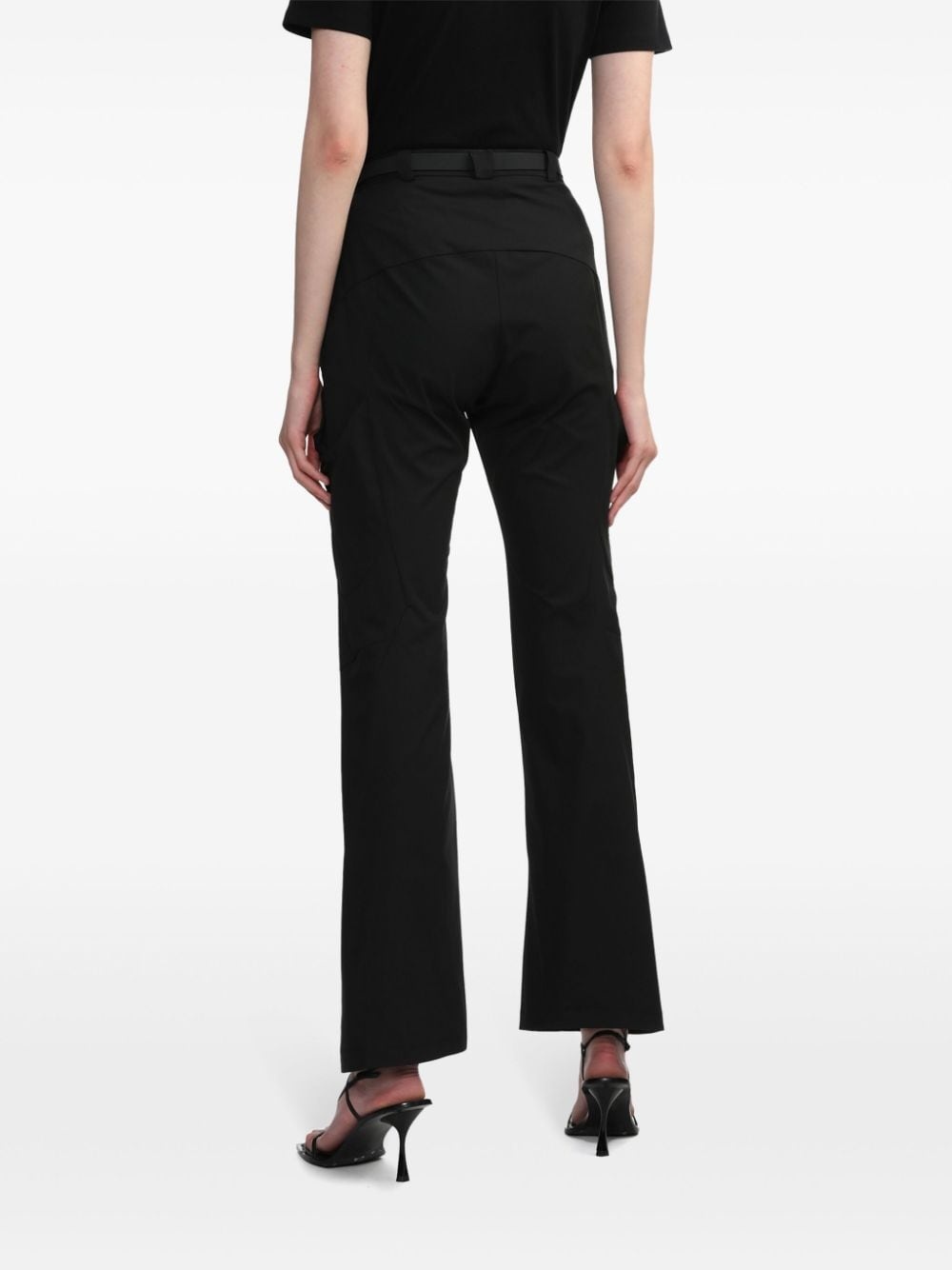 belted flared trousers - 4