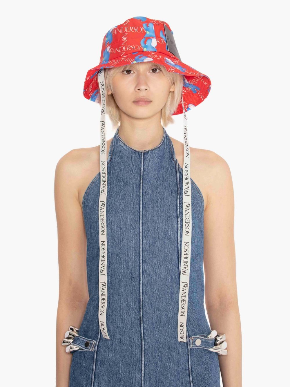 ASYMMETRIC BUCKET HAT WITH ELEPHANT MOTIF - 2