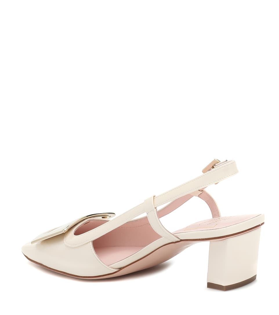 Belle Vivier 45 patent leather slingback pumps - 3