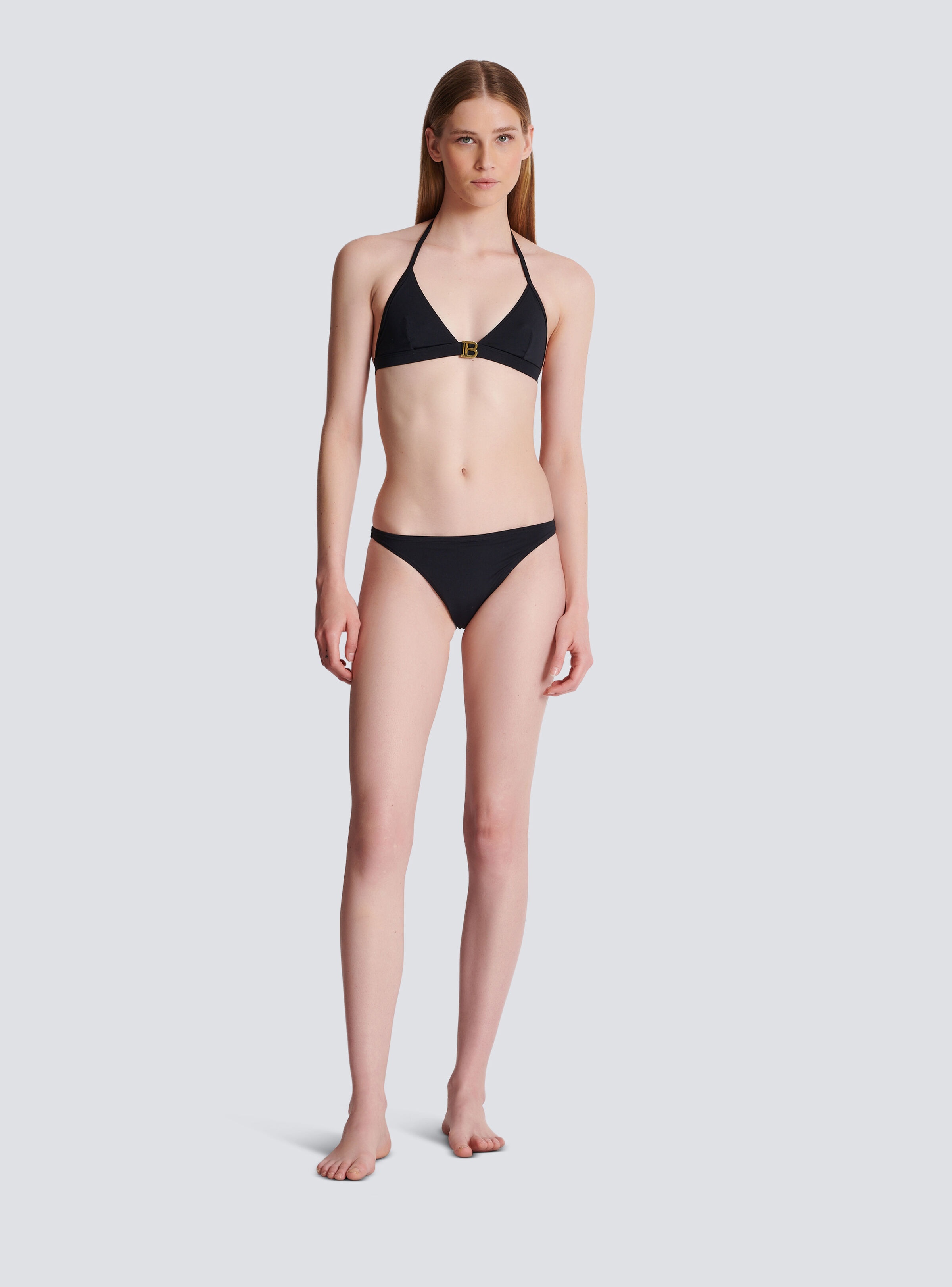 ビキニ Balmain BKB851760 B TRIANGLE Swimsuit B triangle bikini black - Women | BALMAIN