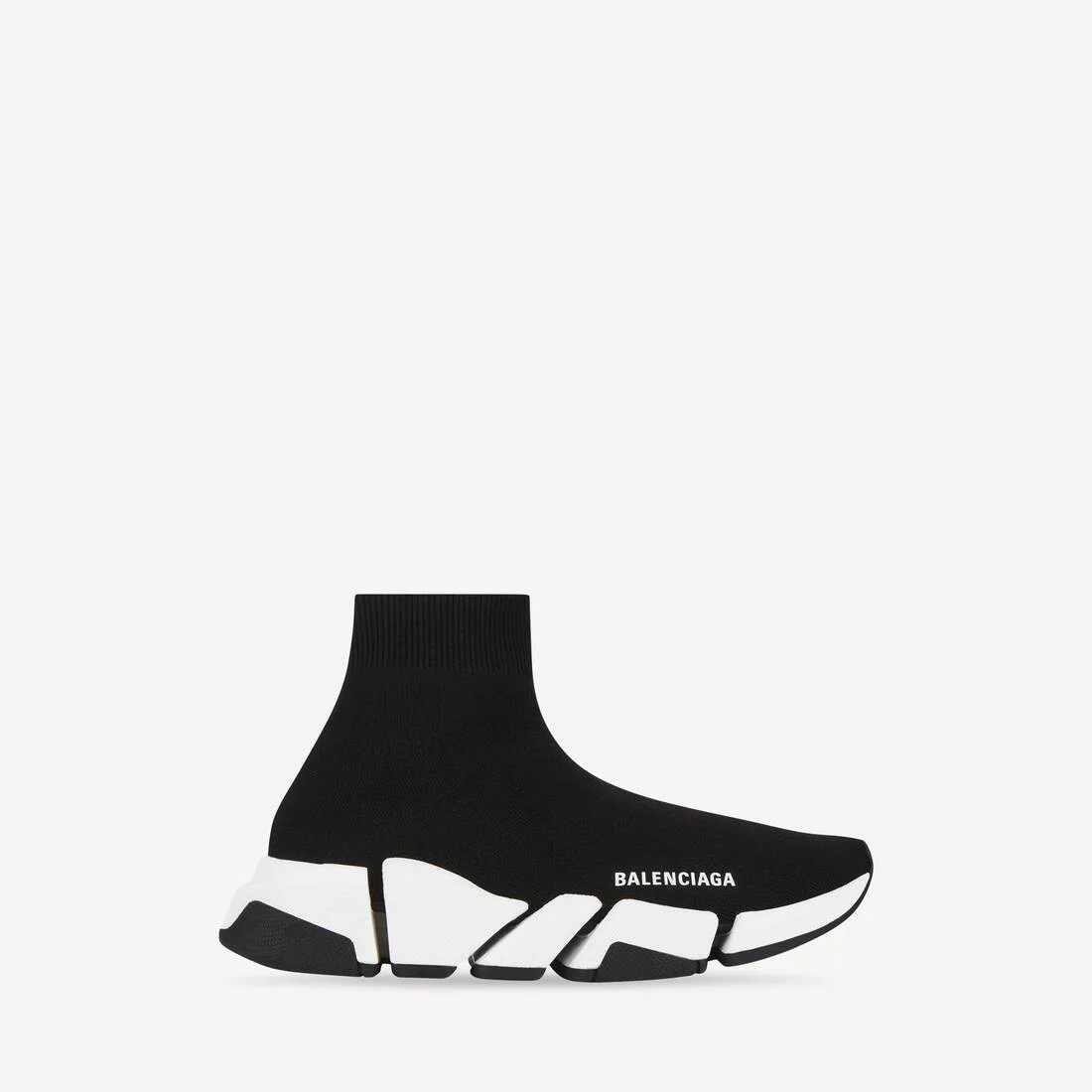 여자의 속도 2.0는 까만/백색에 있는 Knit Sneaker Bicolor 유일한을 재생했습니다 - 1