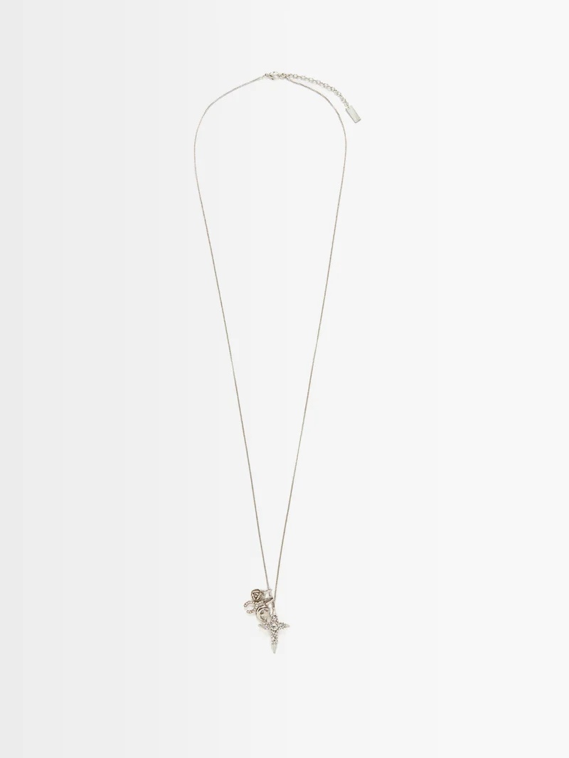 Crystal-embellished charm necklace - 1