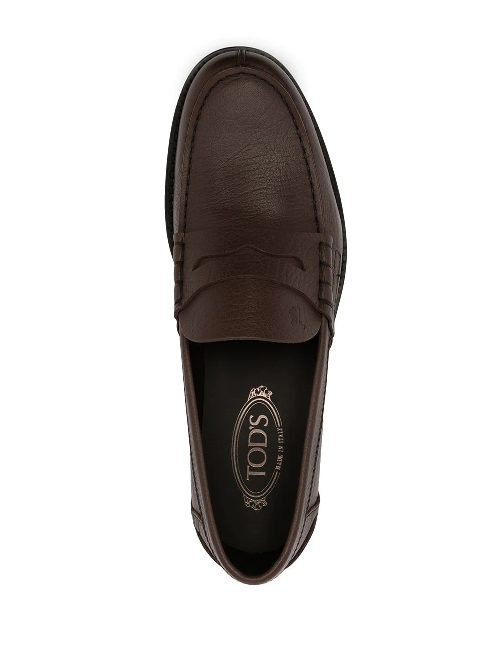 round-toe penny loafers - 4