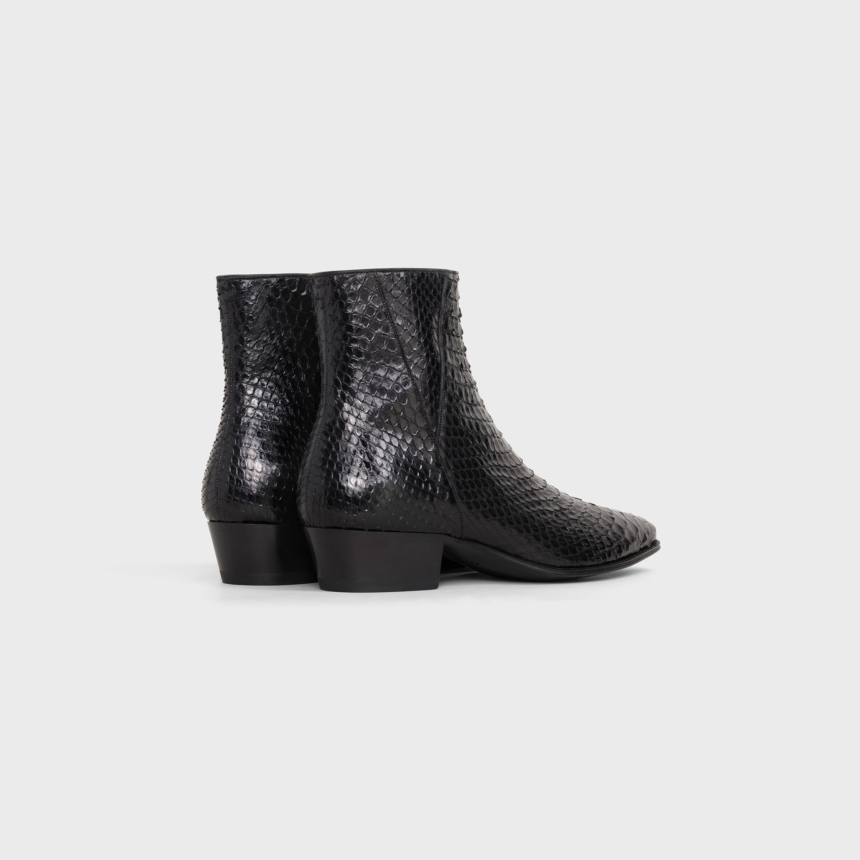 CELINE JACNO ZIPPED BOOT  IN  SHINY PYTHON - 3