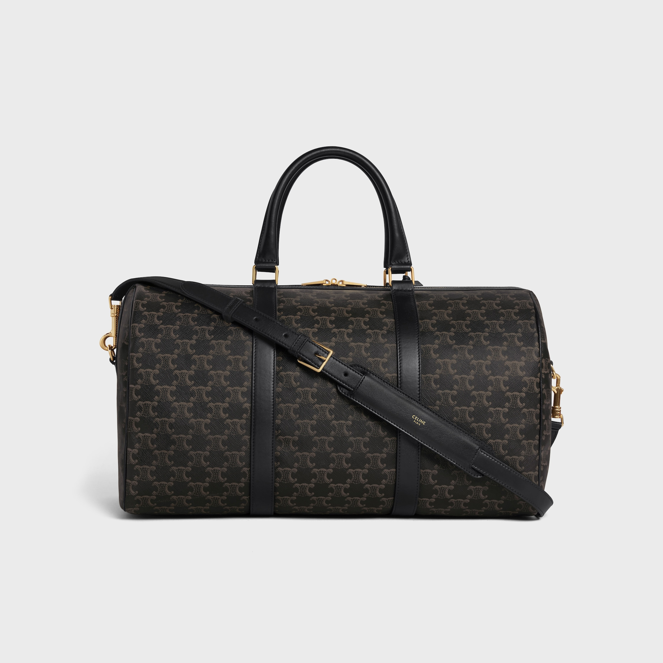 Medium Travel Bag in Triomphe Canvas and calfskin - 3