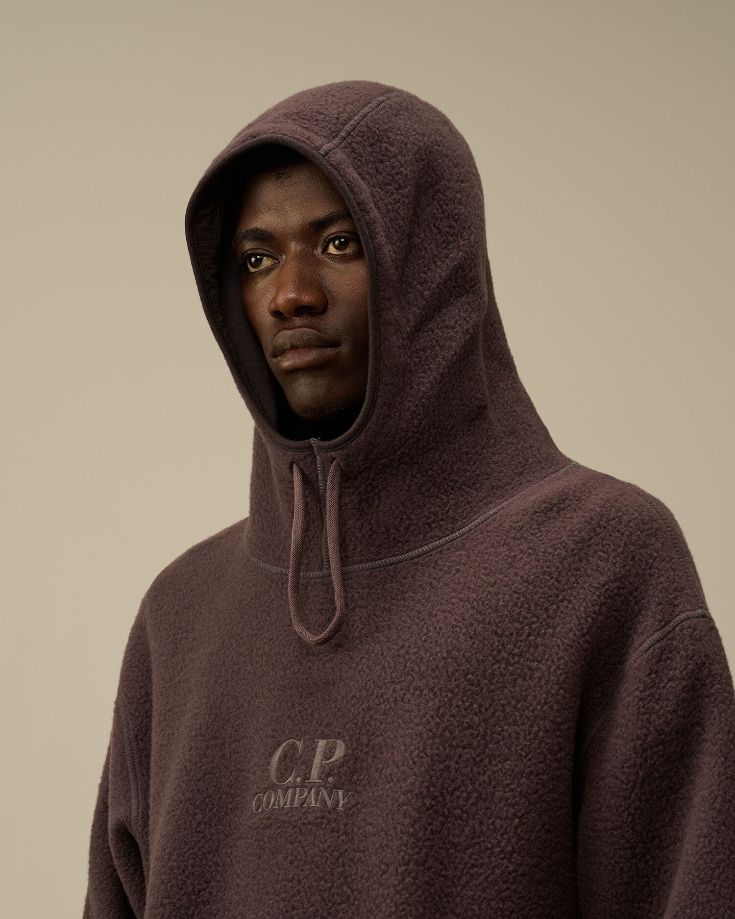 Wool Polar Fleece Hooded Sweatshirt - 5