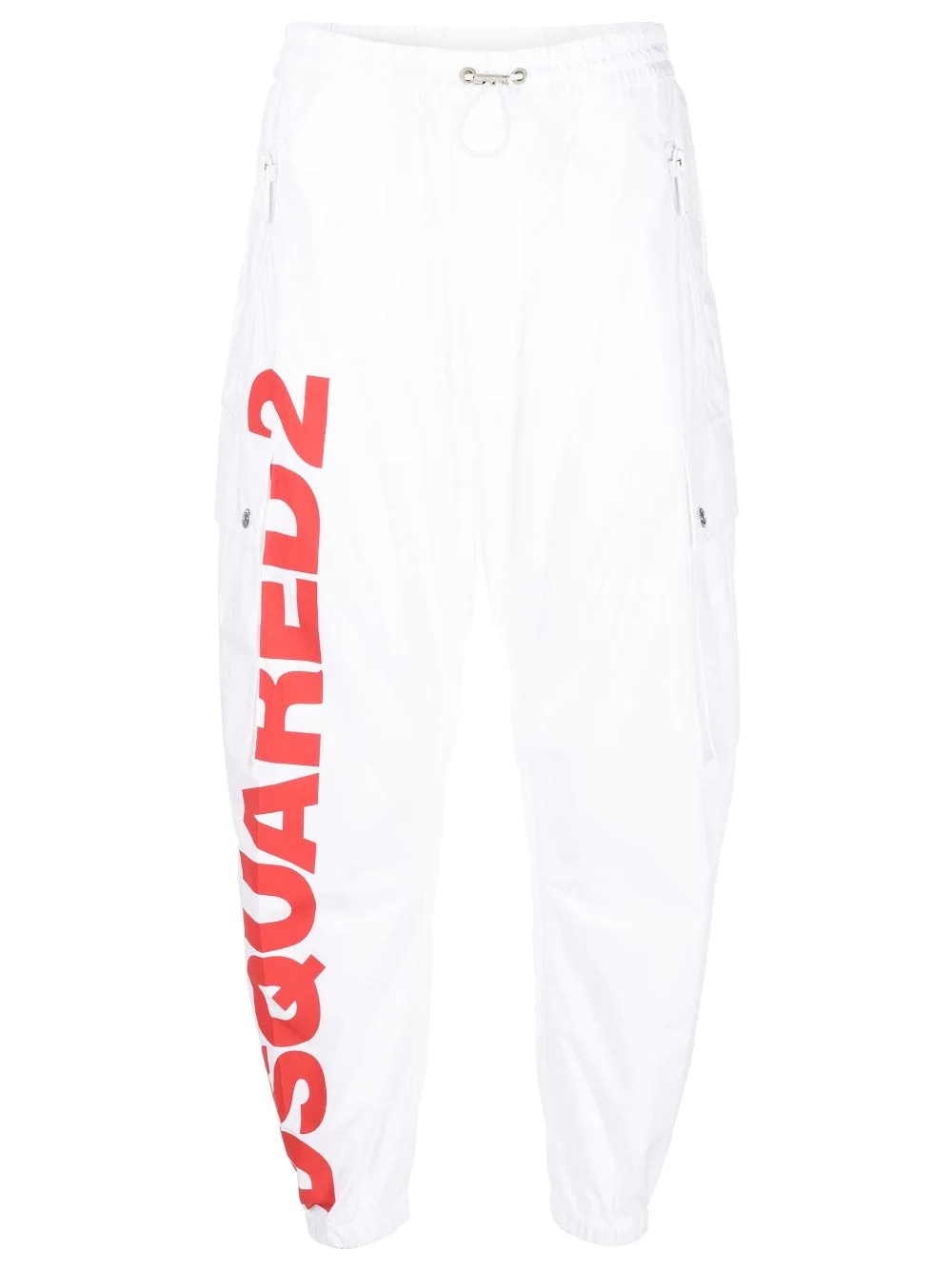 logo-print tapered trousers - 1