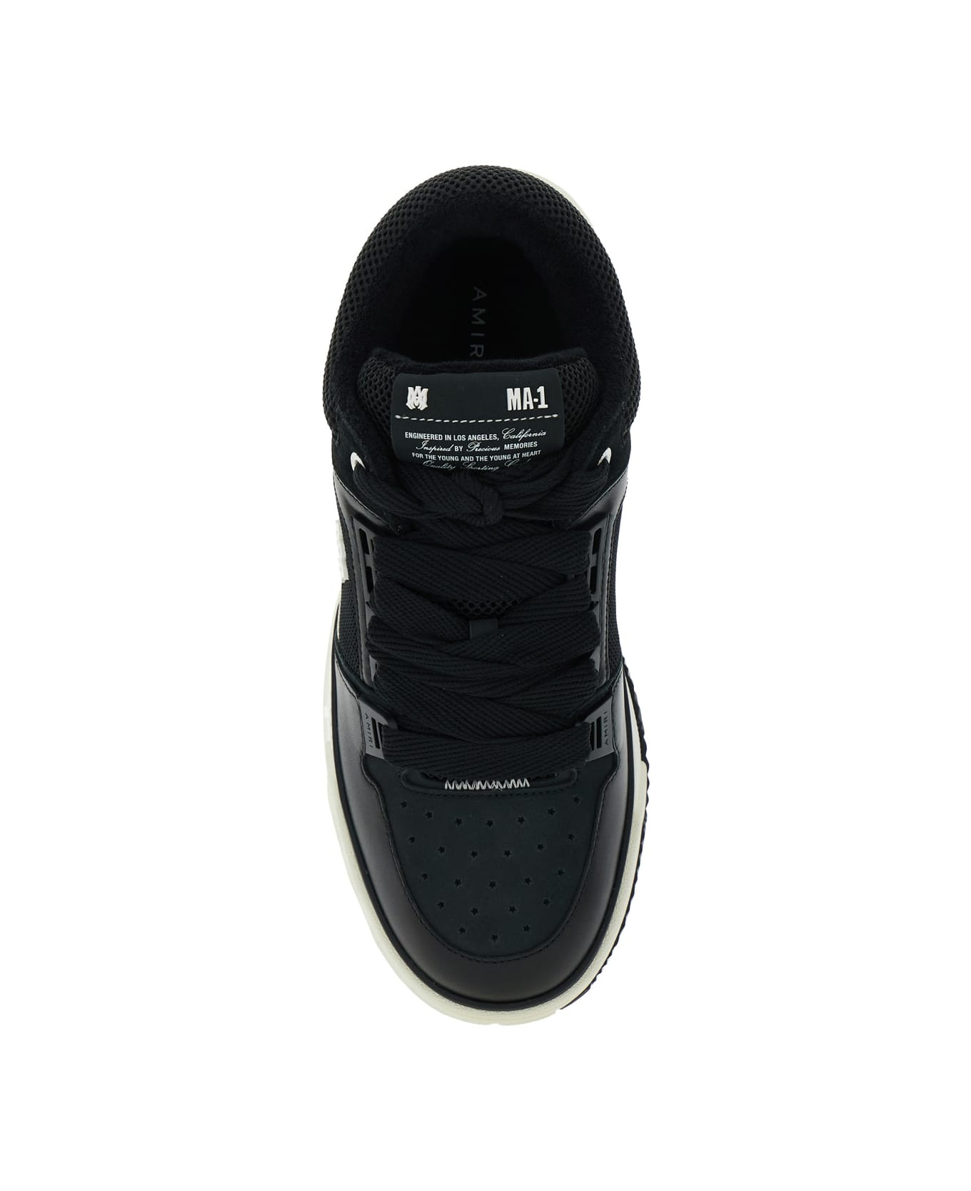 Black Low Top Sneakers With Logo Patch On The Tongue And Logo Lettering On The Heel In Leather Man - 4