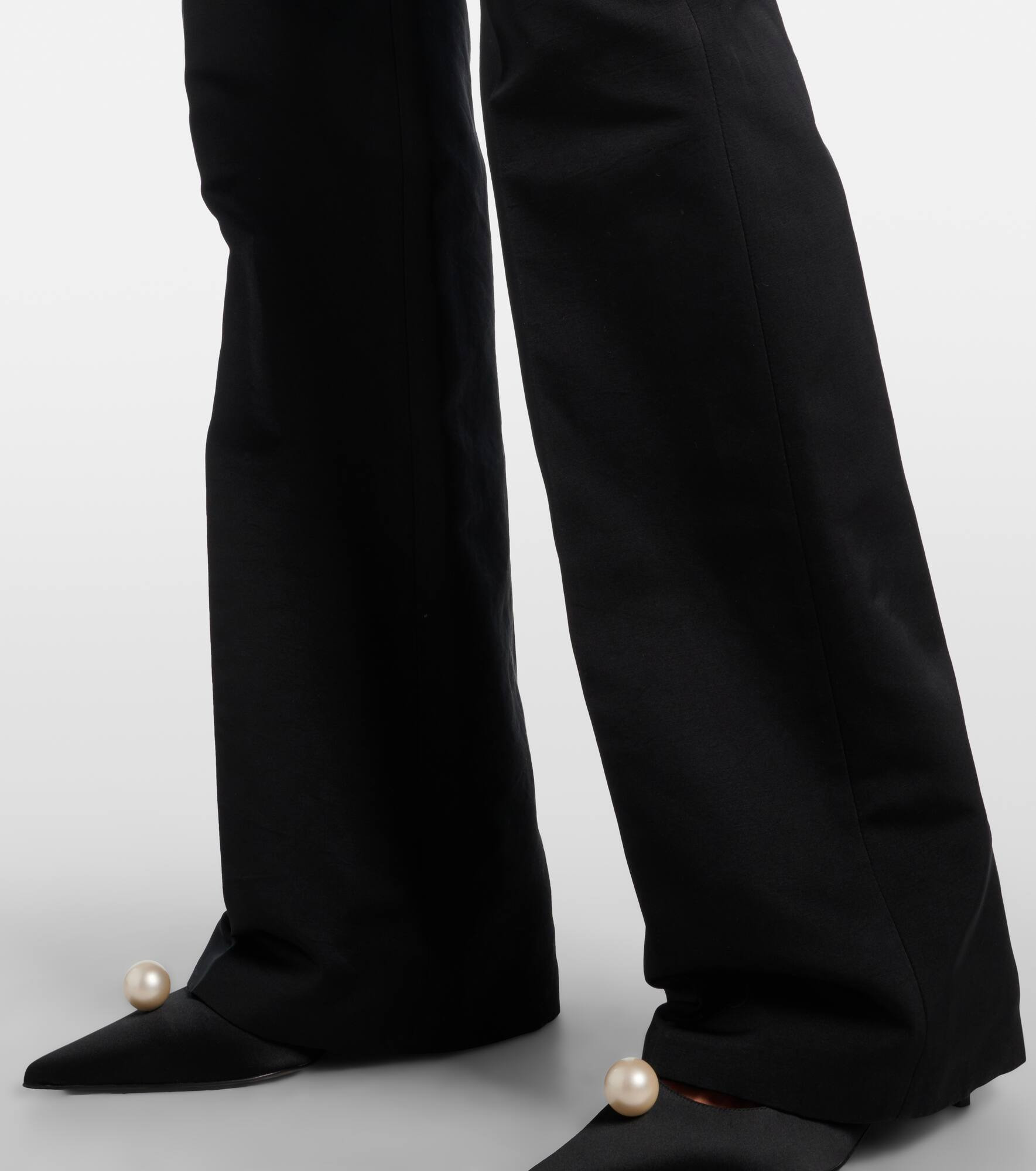 Cotton and silk flared pants - 5