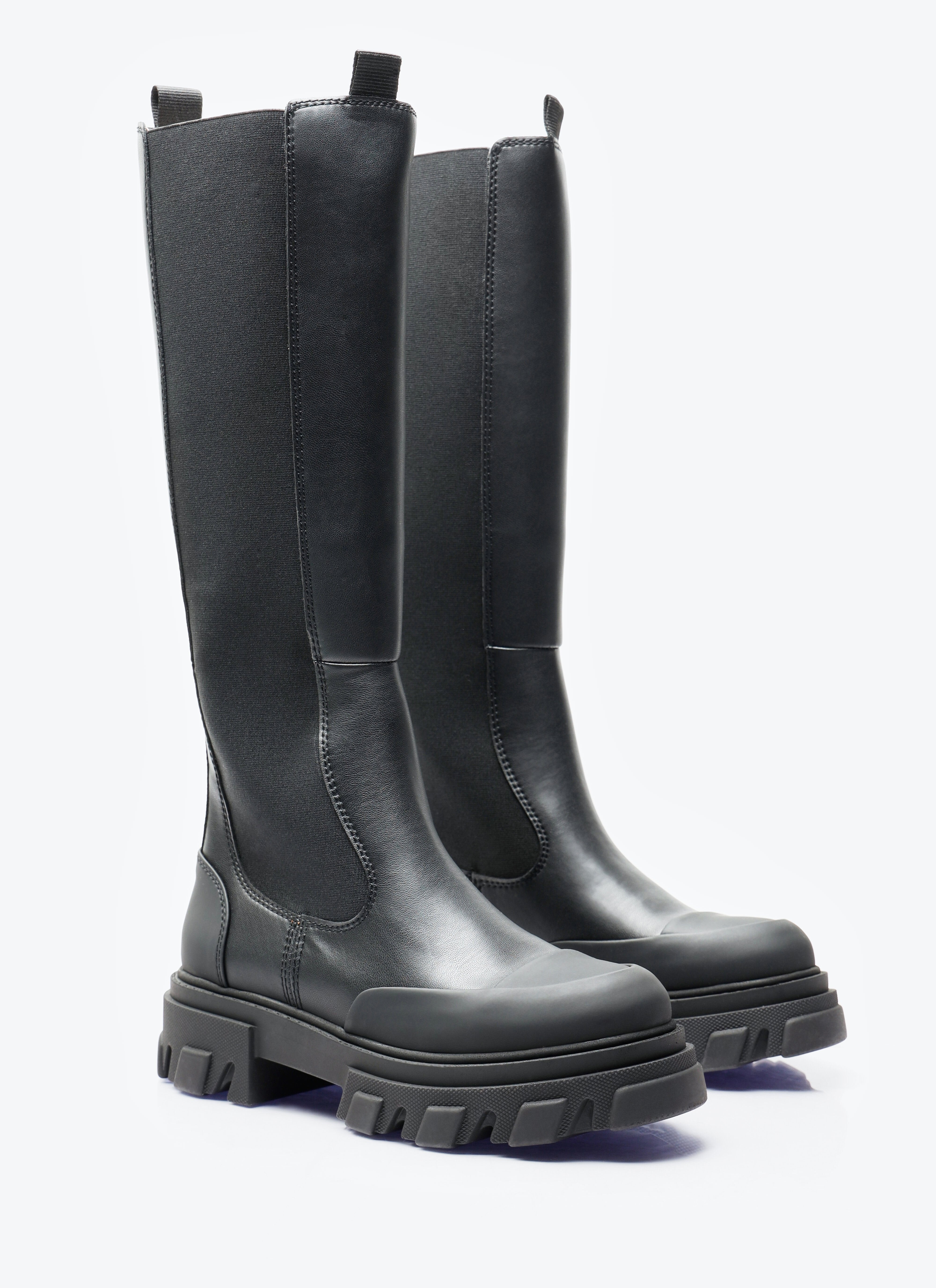 Ganni Women Cleated High Chelsea Boots - 3