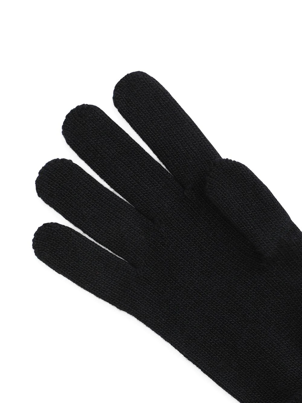 logo-patch virgin wool gloves - 2