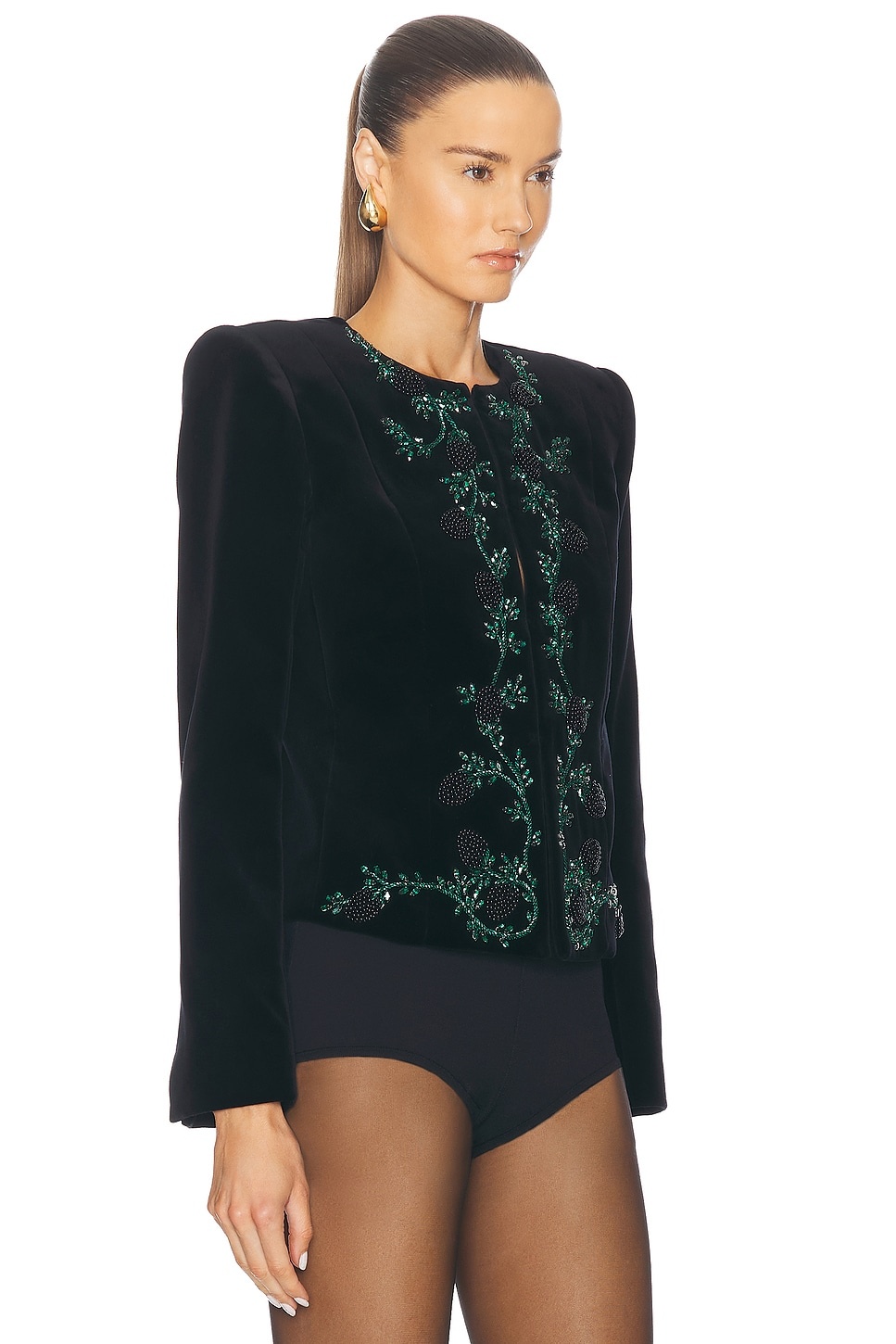 Side To Side Embroidered Mure Jacket - 3