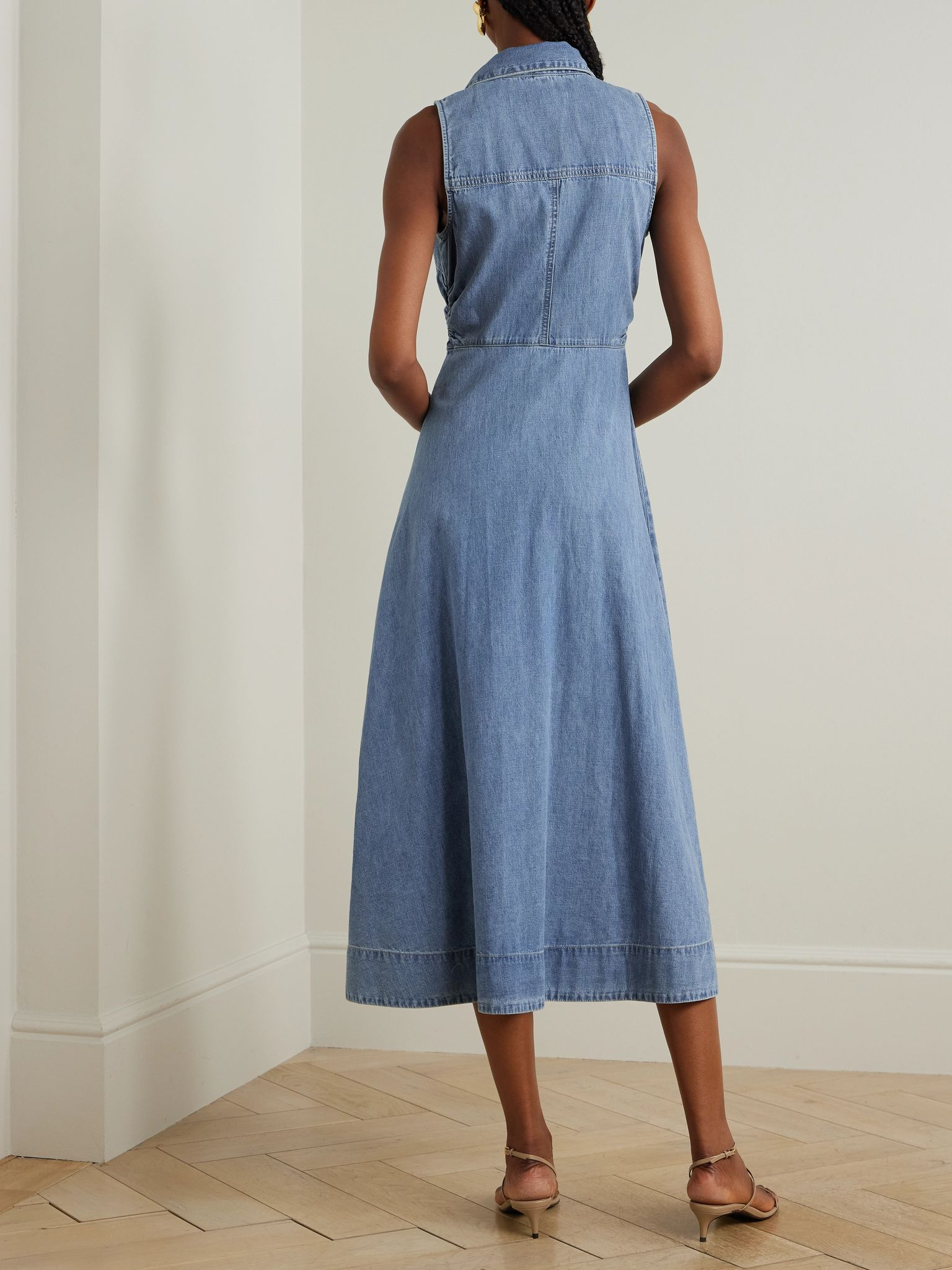 Fuller denim midi shirt dress Blue - 3