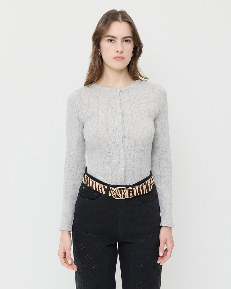 Isaac Cream Zebra Belt 3