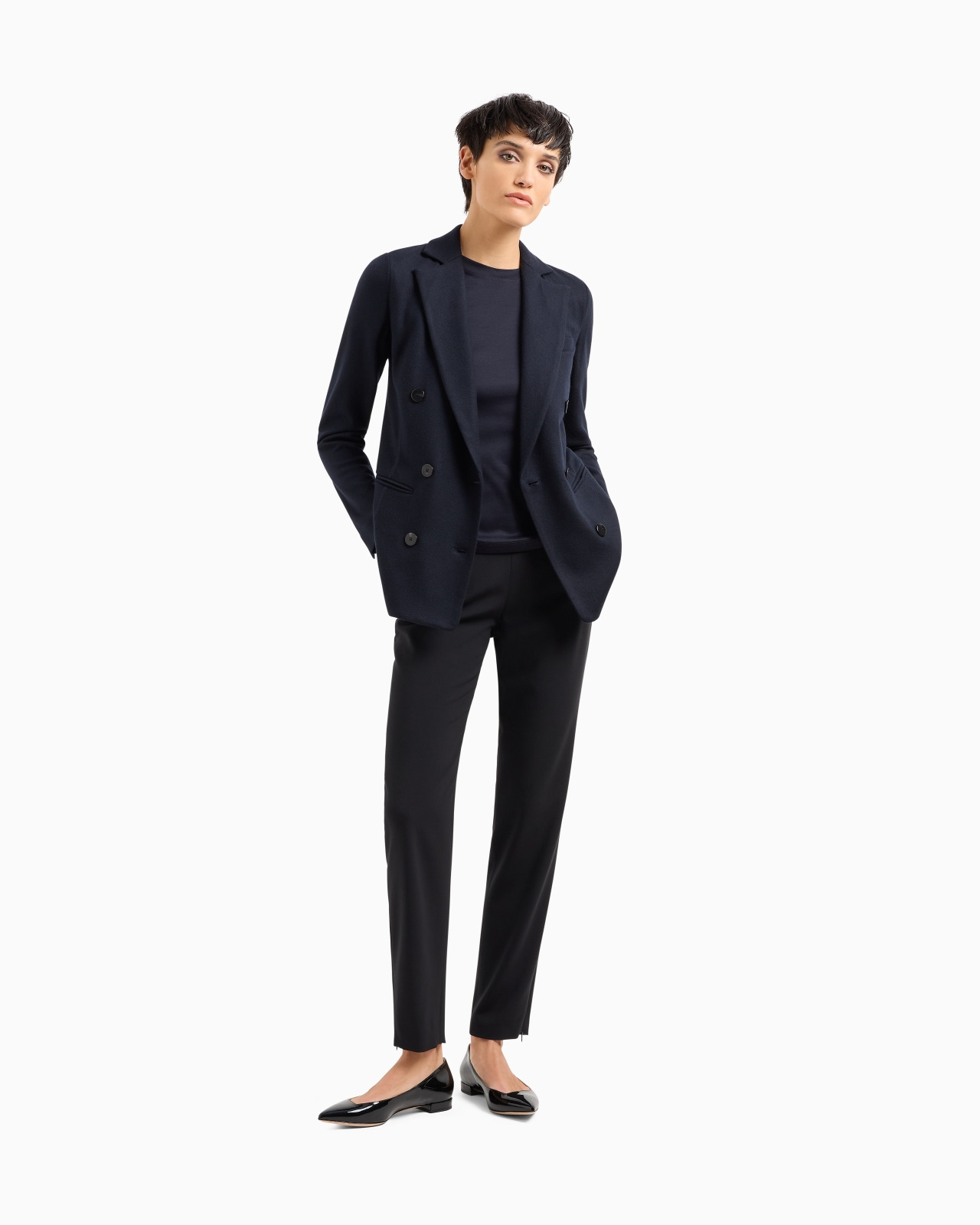 Short-sleeved crew-neck jumper in pure cashmere - 2