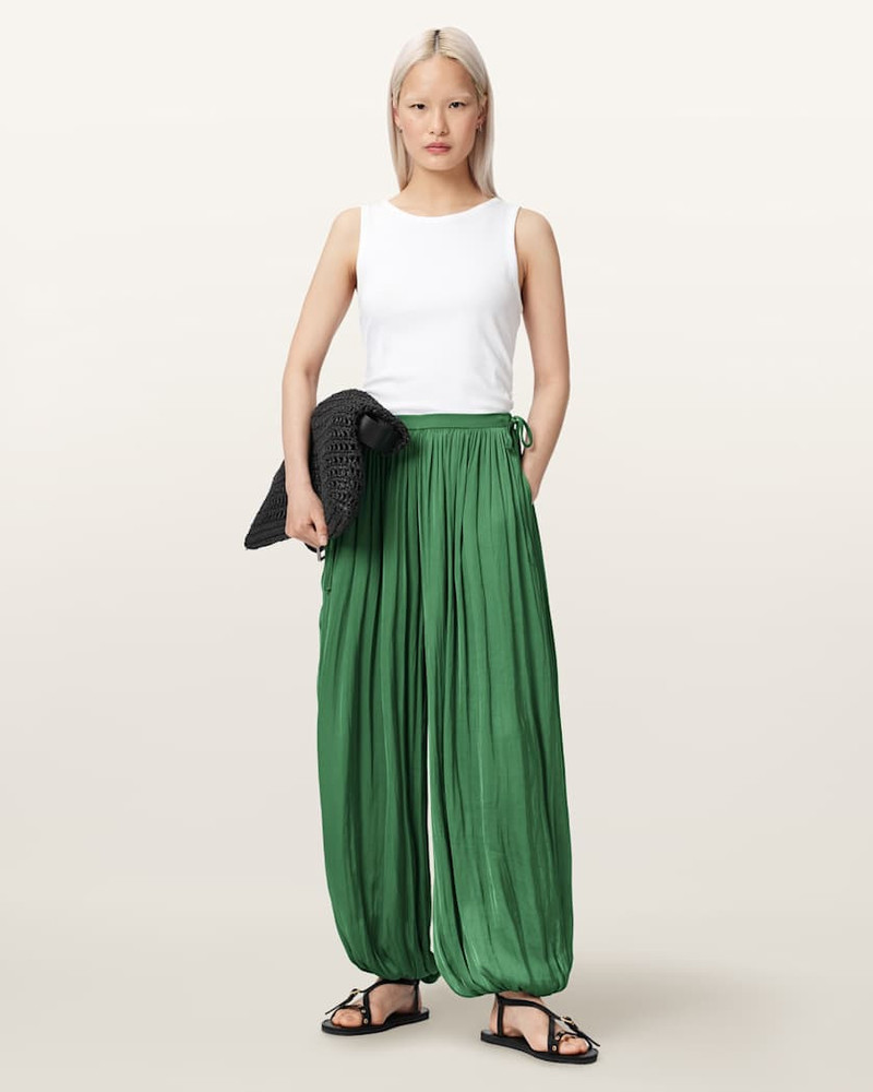 ALLSAINTS ESHE BAGGY FIT SATIN PANTS outlook