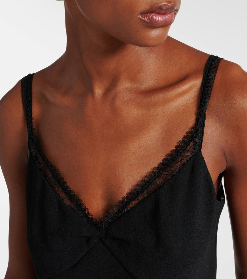Lace-trimmed crêpe camisole 5