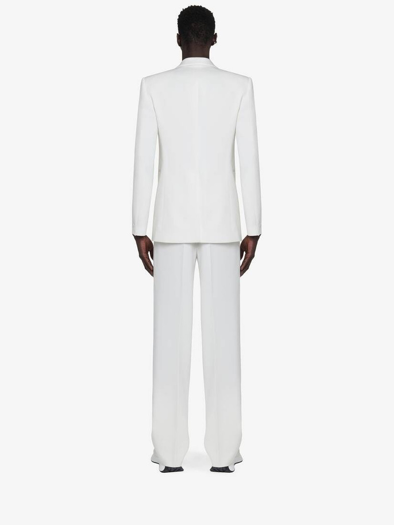Men's Wide Leg Trousers in Soft White 3