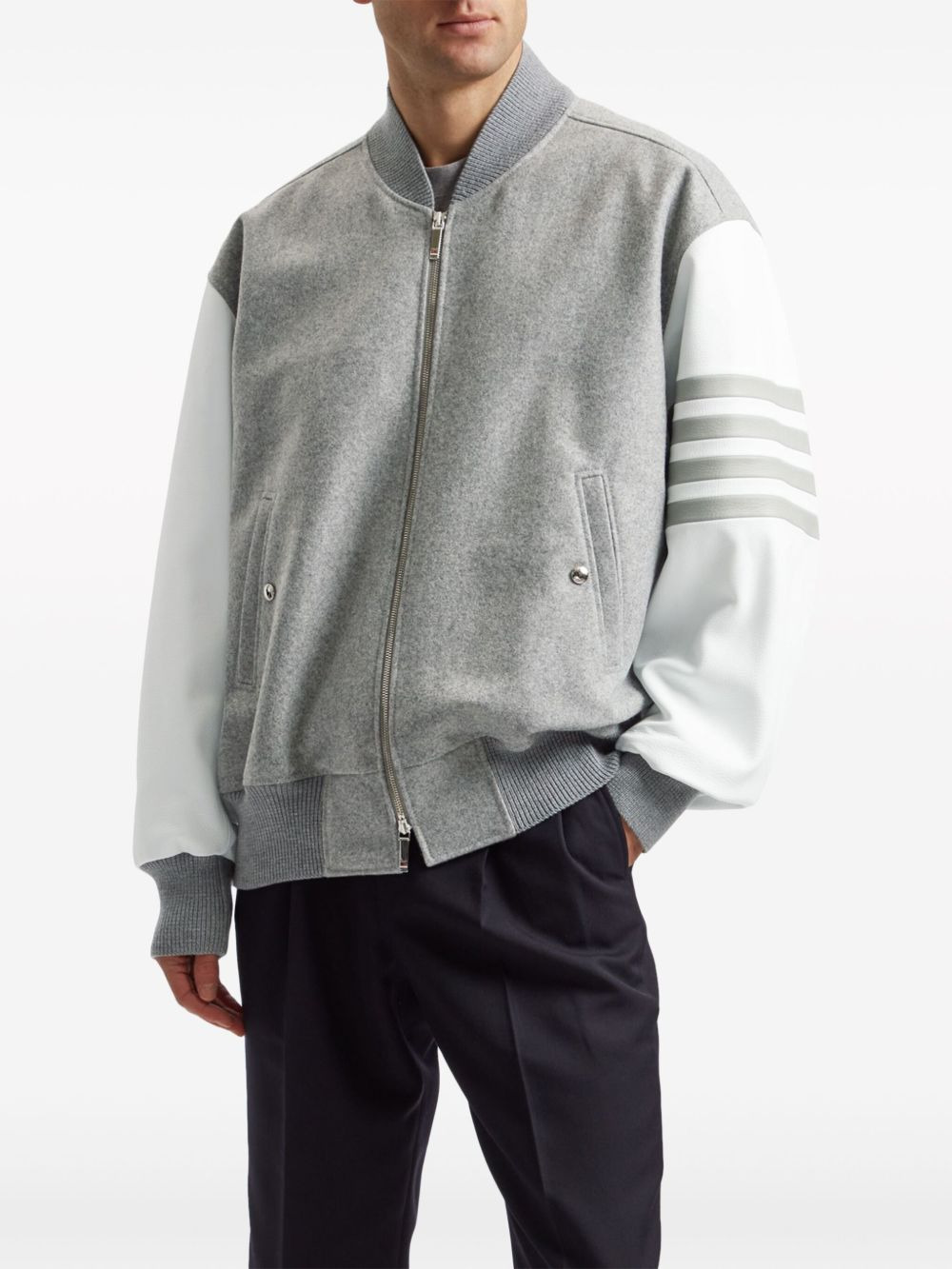 4-Bar stripe bomber jacket - 3