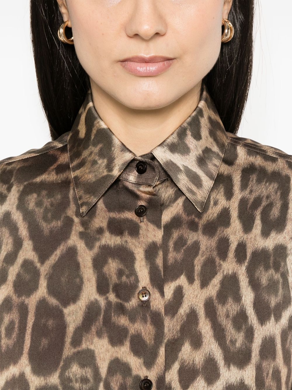 leopard-print shirt - 5