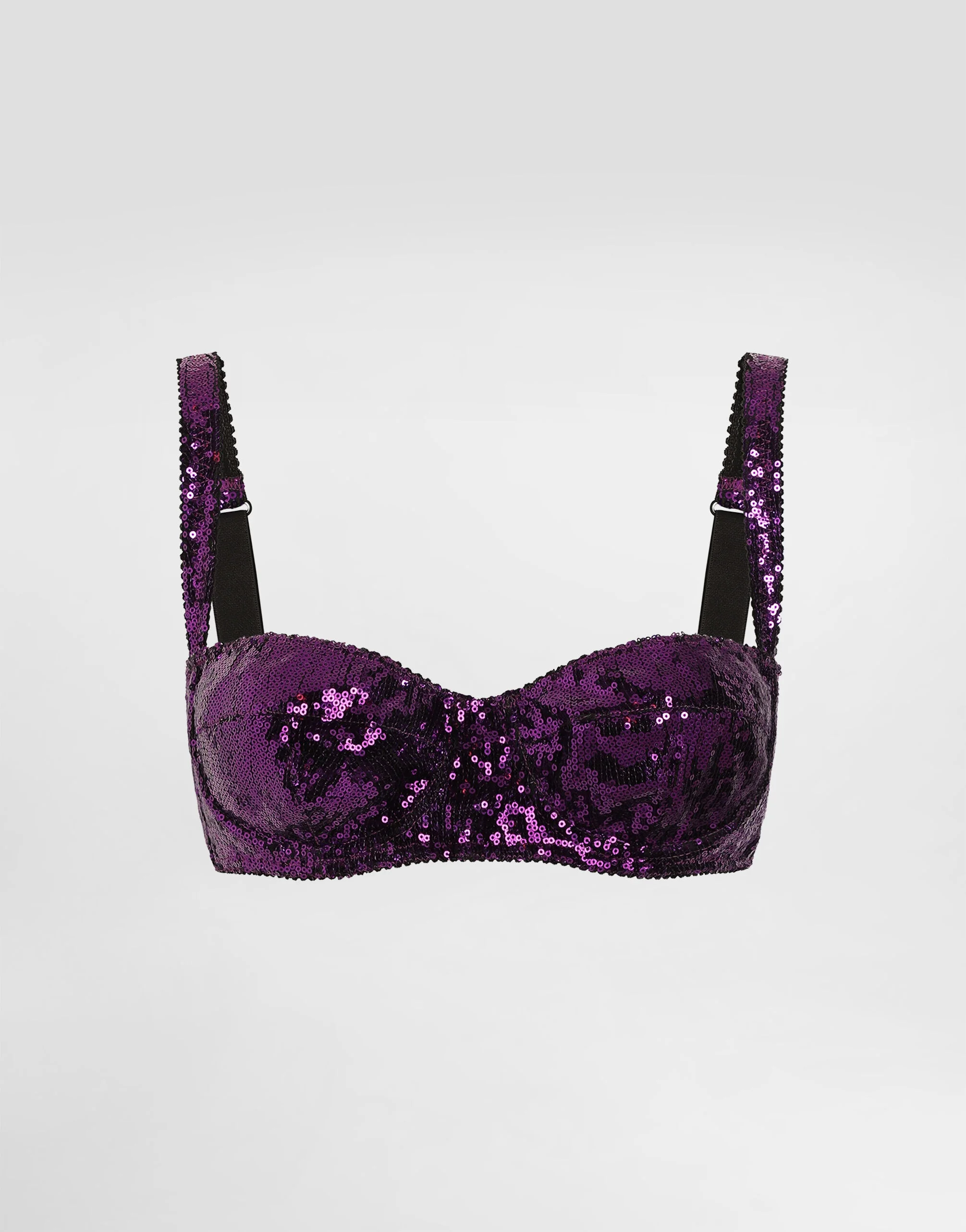 Balconette bra with micro-sequin embroidery - 1