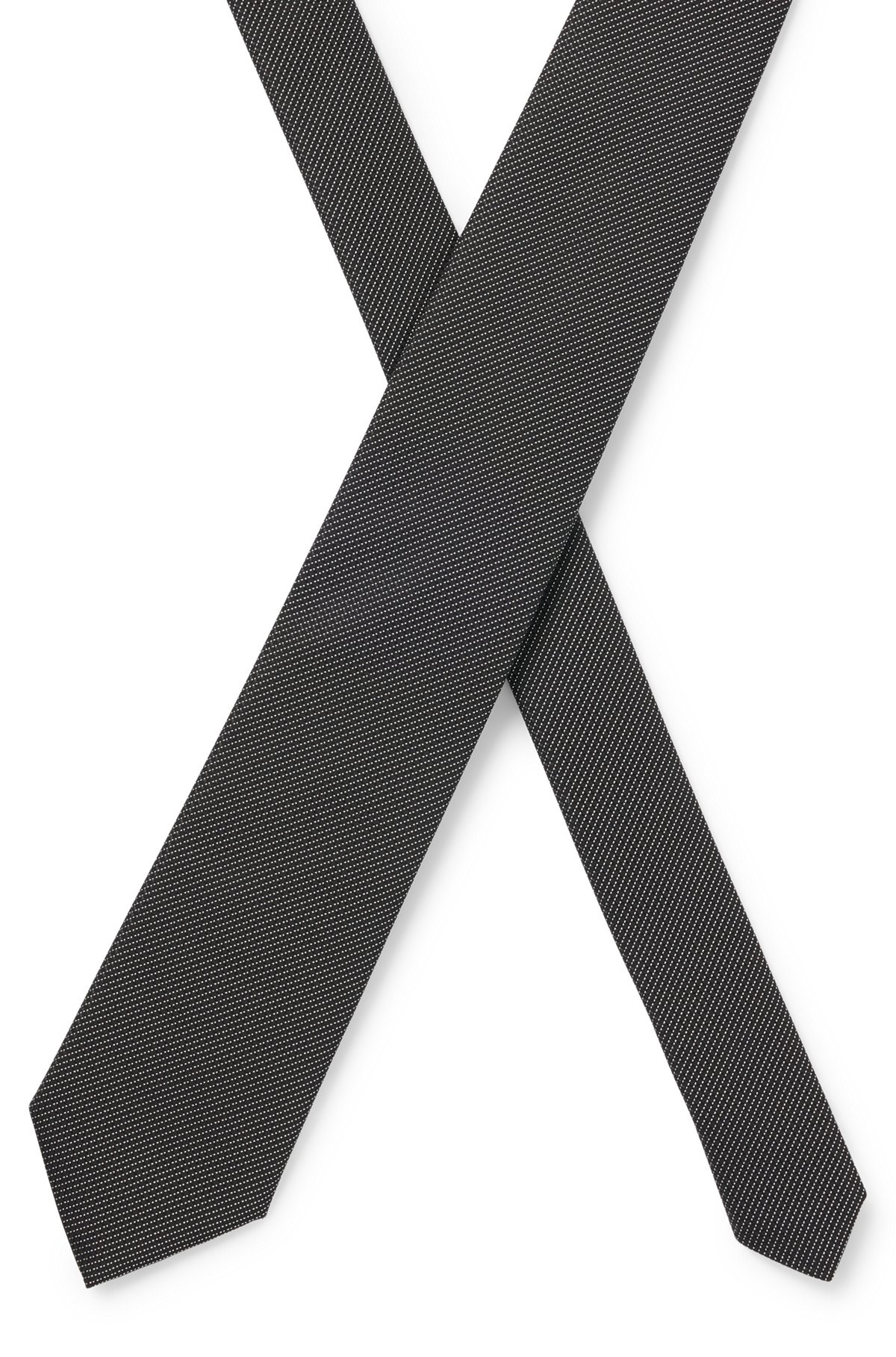 SILK-BLEND TIE IN MICRO-PATTERN JACQUARD - 4