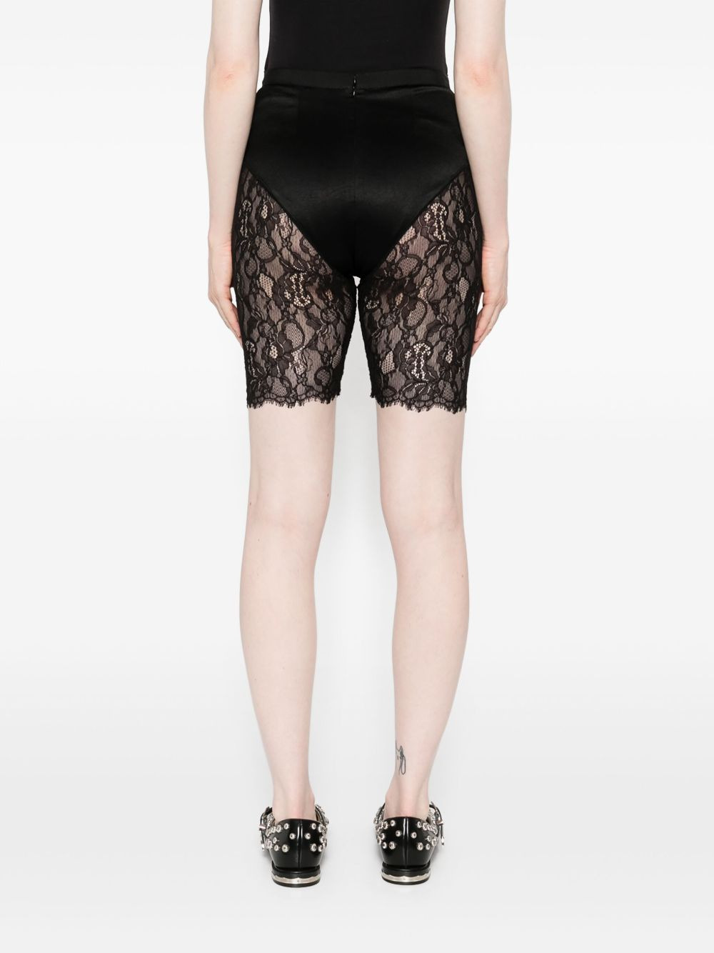 lace-panelled shorts - 4