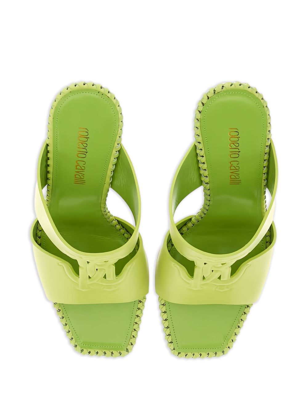 braided-trim block-heel sandals - 3
