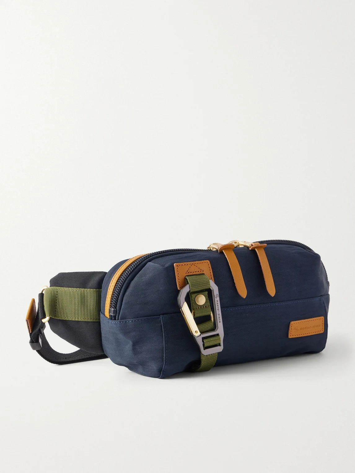 Link Leather-Trimmed Nylon-Twill Belt Bag - 1