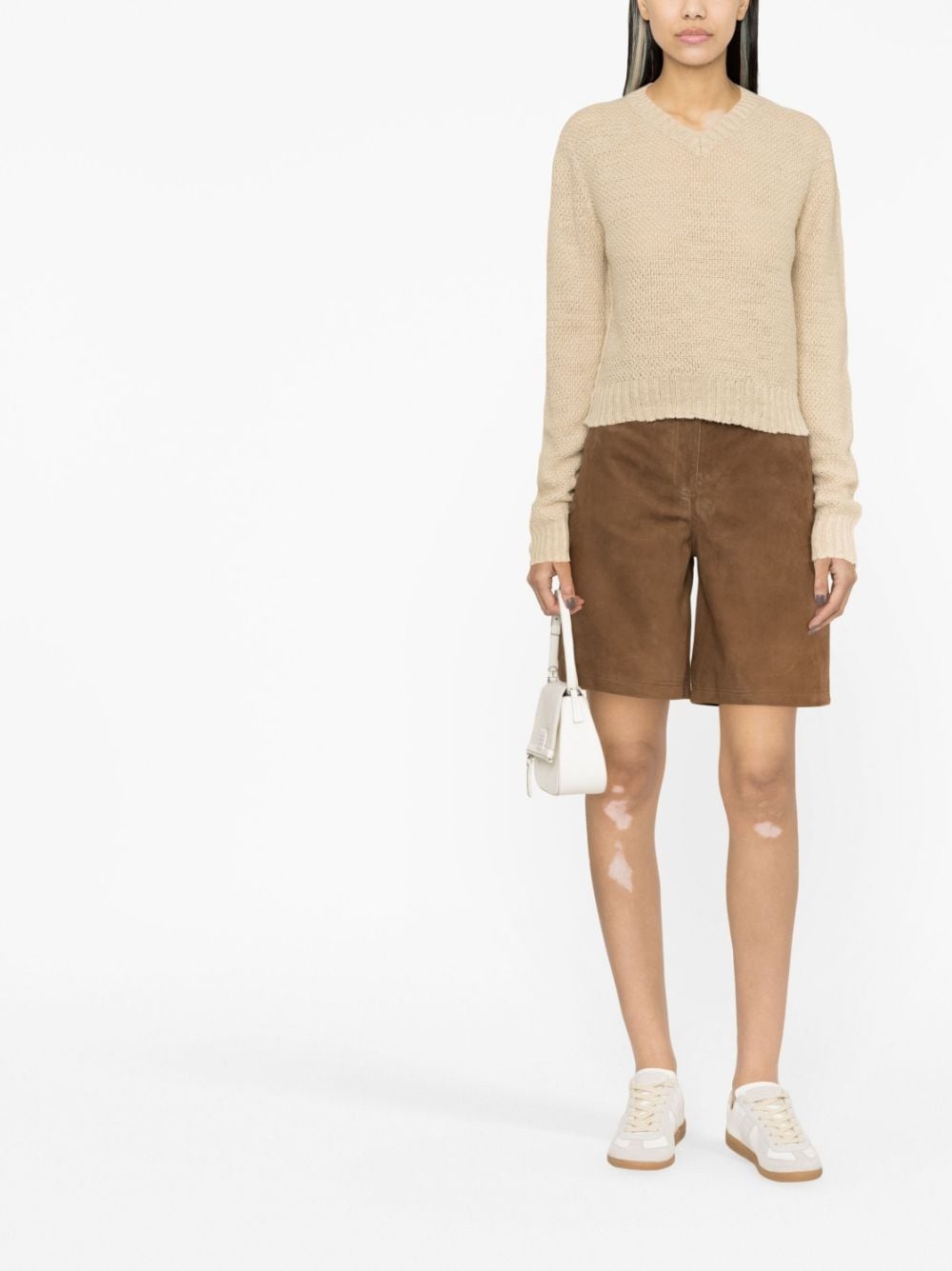 V-neck knitted jumper - 2