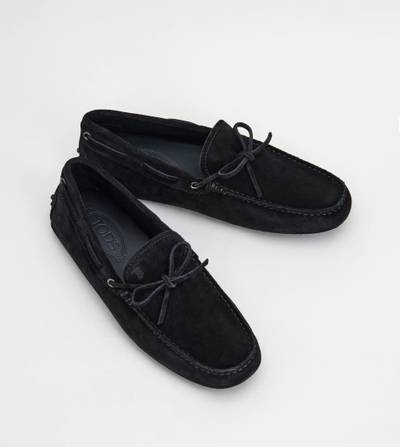 Tod's GOMMINO DRIVING SHOES IN SUEDE - BLACK outlook